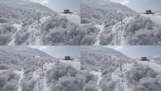 雪山4K航拍 四川太子岭高清在线视频素材下载