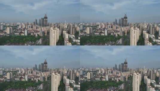 徐家汇港汇恒隆广场航拍空镜高清在线视频素材下载