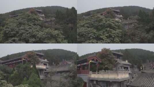 龙门石窟夜景航拍香山寺洛阳景点文化高清在线视频素材下载