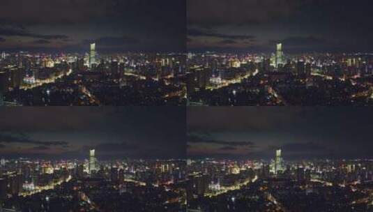 金马悦城航拍昆明夜景高清在线视频素材下载