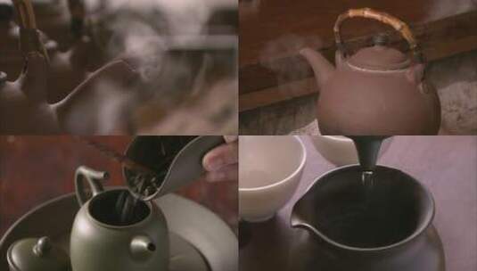 煮茶泡茶倒茶高清在线视频素材下载