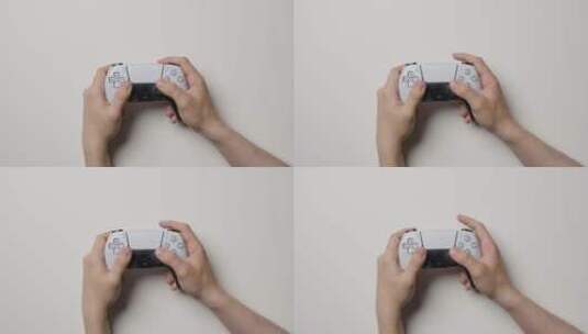 玩家操纵游戏机键盘特写镜头高清在线视频素材下载