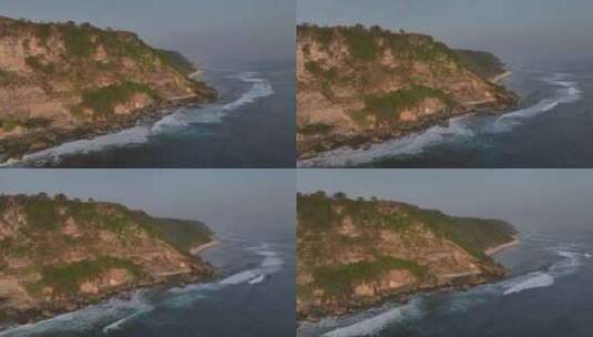 HDR印尼巴厘岛情人断崖海滨自然风光航拍高清在线视频素材下载
