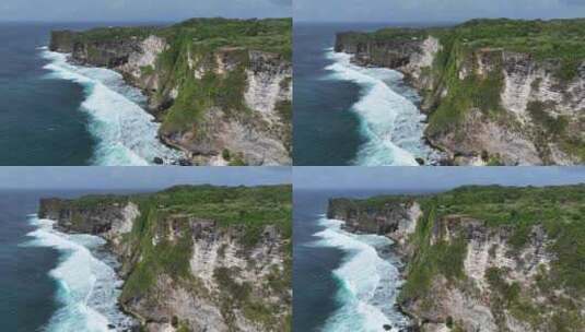 航拍印度尼西亚巴厘岛西海岸夏季自然风光高清在线视频素材下载