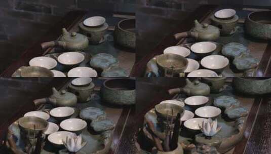 中国茶艺文化精美的茶具高清在线视频素材下载