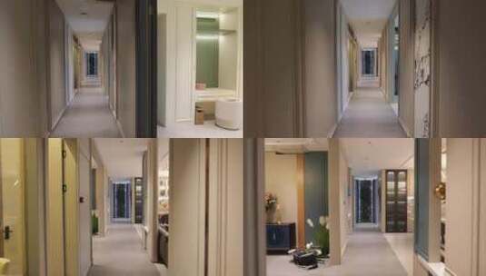 酒店 房间拍摄 绿植 白天 室内走廊高清在线视频素材下载