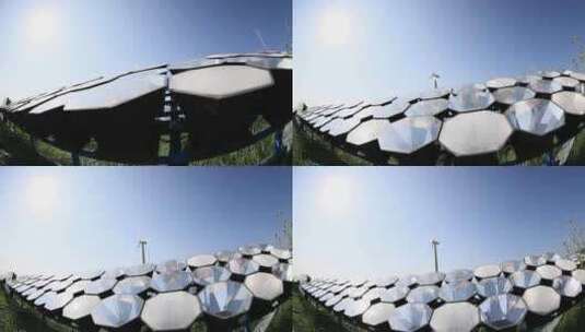 光伏风力发电新能源多晶硅太阳能固定移动高清在线视频素材下载