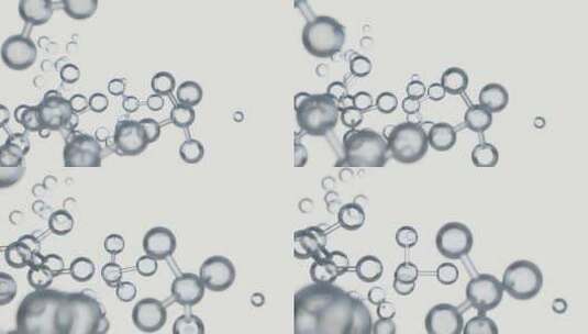3d绘制抽象水分子特写高清在线视频素材下载