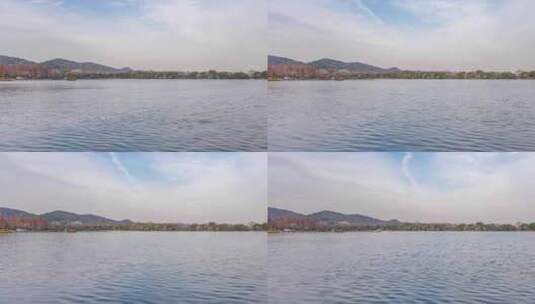 杭州西湖 苏堤 秋季景观 延时高清在线视频素材下载
