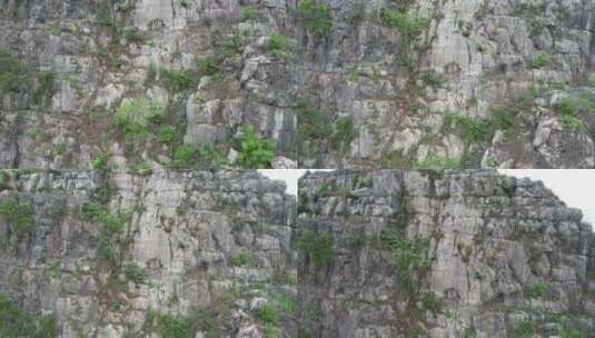 广西桂林哈斯特地貌山崖绝壁航拍高清在线视频素材下载