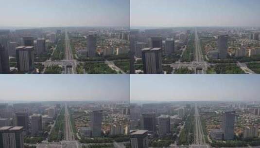 河南洛阳城市交通航拍高清在线视频素材下载
