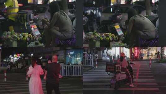 夜魅街景流光：灯红酒绿的街景刻画与展现高清在线视频素材下载