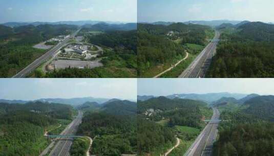 贵州高速公路航拍高清在线视频素材下载