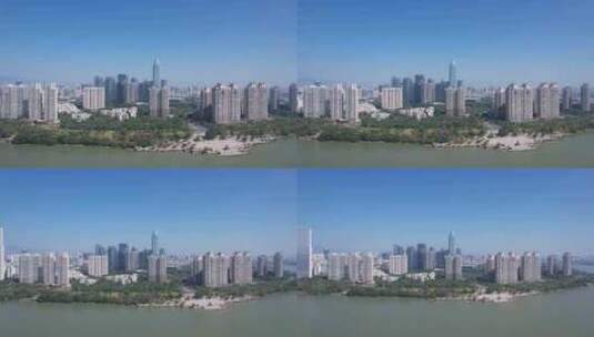 广东惠州城市高楼建筑CBD航拍高清在线视频素材下载