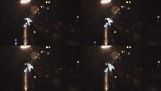 都市城市夜晚下雨雨夜雨滴空镜高清在线视频素材下载