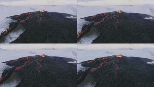 火山，熔岩，喷发，玄武岩高清在线视频素材下载