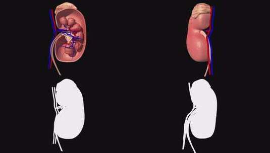 三维肾脏模型高清在线视频素材下载