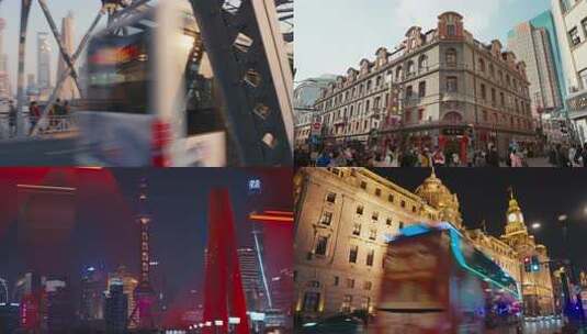 上海唯美镜头 上海人文 建筑外滩夜景上海高清在线视频素材下载