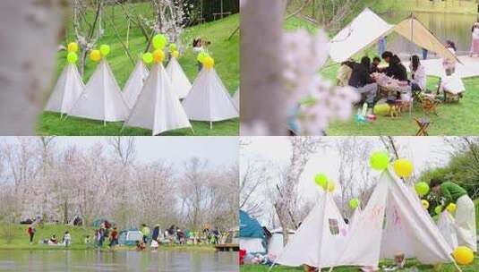郊游 户外露营 野餐 家庭休闲娱乐高清在线视频素材下载