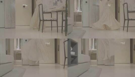 女性在光影下起舞裙摆飞扬的氛围高清在线视频素材下载