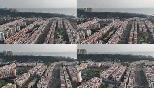 富国一个组织良好的沿海城市发展的空中视频高清在线视频素材下载