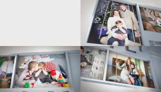 干净简洁家庭聚会照片纪念回忆视频AE模板高清AE视频素材下载