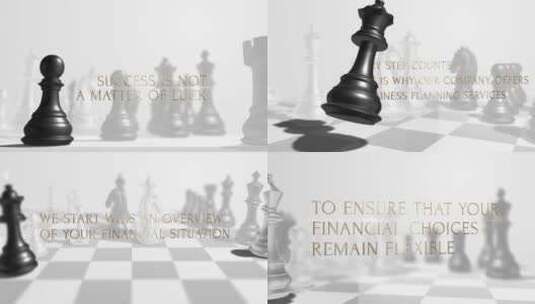 简约商务国际象棋介绍会议展示AE模板高清AE视频素材下载