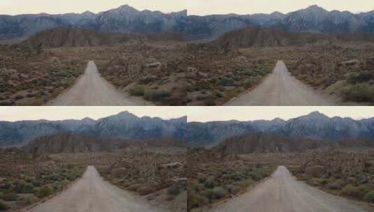 一条通往落基山脉的小路高清在线视频素材下载