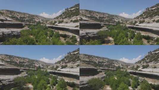 航拍峡谷景观高清在线视频素材下载