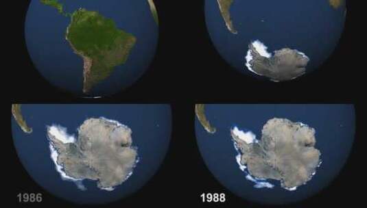 极地海冰下降的动画高清在线视频素材下载