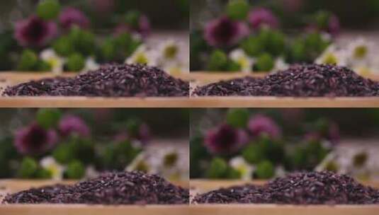紫米黑米血糯米高清在线视频素材下载