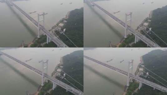 虎门大桥航拍高清在线视频素材下载