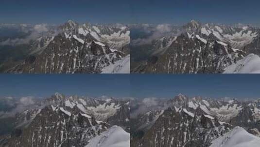 雪山登顶雪山山顶俯瞰高清在线视频素材下载