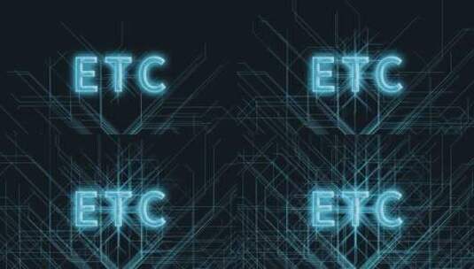 ETC三维科技感电路板生长线条场景高清在线视频素材下载