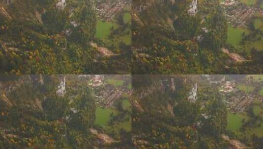 从高处俯瞰的新天鹅堡_风景高清在线视频素材下载