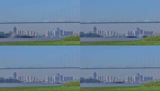 江苏江阴长江公路大桥长焦延时高清在线视频素材下载