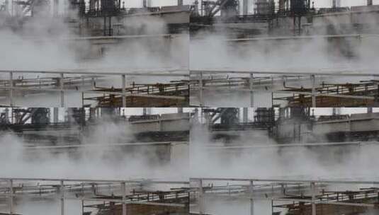从工厂屋顶融化的雪高清在线视频素材下载