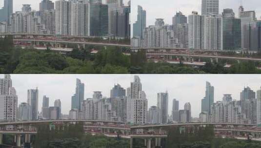 上海高架川流不息高清在线视频素材下载