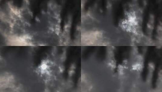 月亮穿过乌云延时高清在线视频素材下载