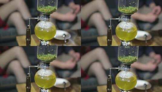 用原汁制作绿茶高清在线视频素材下载
