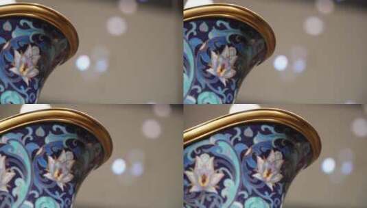 景泰蓝装饰瓶工艺品高清在线视频素材下载