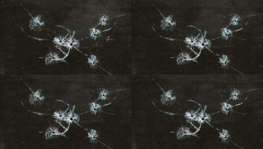 玻璃射击穿孔开裂破碎 (7)高清在线视频素材下载