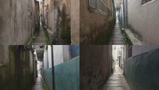 老旧狭小的巷子高清在线视频素材下载