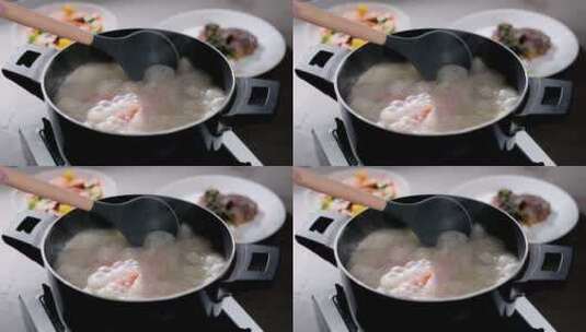 厨房汤锅煮汤煲汤高清在线视频素材下载
