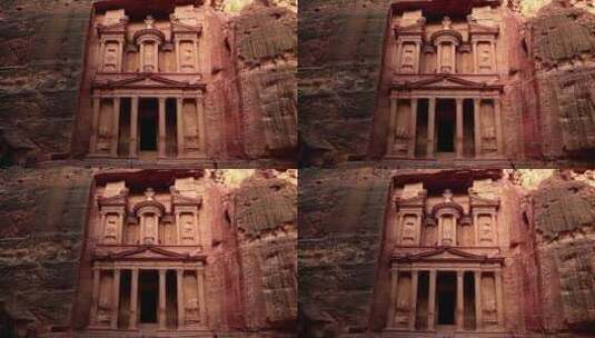 红色的石头宫殿高清在线视频素材下载