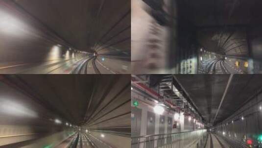 地铁隧道快速延时高清在线视频素材下载