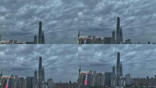 航拍上海中心大厦高清在线视频素材下载
