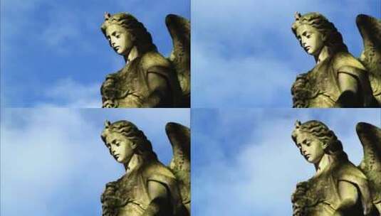 天使雕塑高清在线视频素材下载