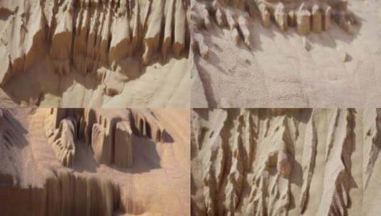 沙子流动水土流失高清在线视频素材下载