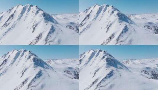 航拍四川小金夹金山雪山风景高清在线视频素材下载